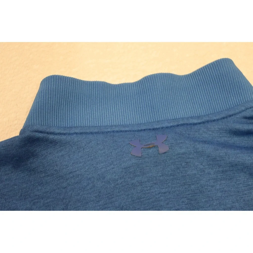 Under Armour 1/4 Zip Pullover Mens 2XL Blue Storm Heathered Active Good‎